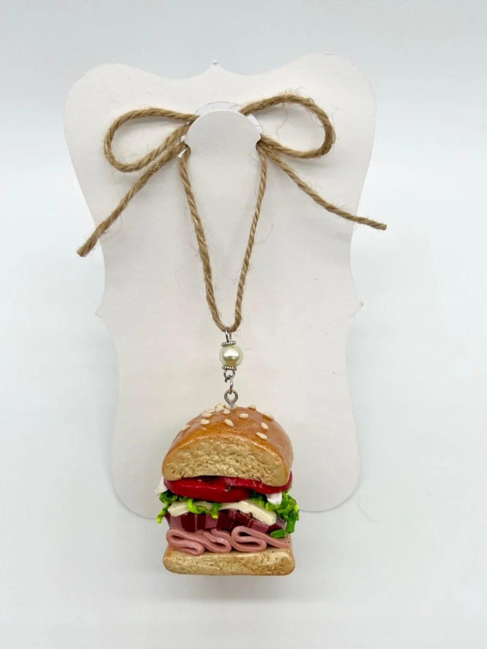 Ham, Salami & Cheese Sandwich Ornament | Handmade Italian Deli Sub Ornament